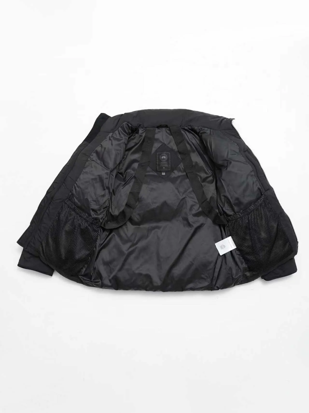 P840 Counter quality stand-up collar Sibu jacket [Exclusively for foreign trade] [Interchangeable black label and red label] Canada Goose LAWRENCE series quilted windproof and waterproof straight stand-up collar zipper down jacket Lawrence Puffer Jaet men's stand-up collar down jacket Color: black with red label. Size: XS S M L XL XXL.